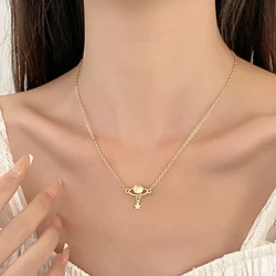 2025 New Cosmic Planet Necklace Starry Night Sky Pendant Jewelry for Women Kids Birthday Gift