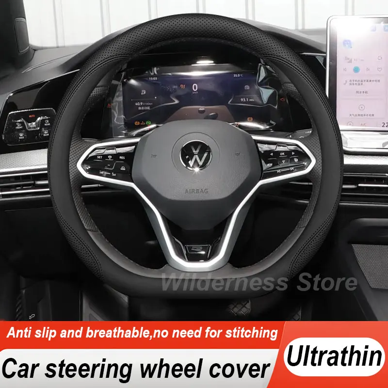 Car Steering Wheel Cover For Volkswagen Golf 8.5 2025 Golf 8 MK8.5/7 2024 2025 Nappa Leather Auto Steering Wheel Accessories