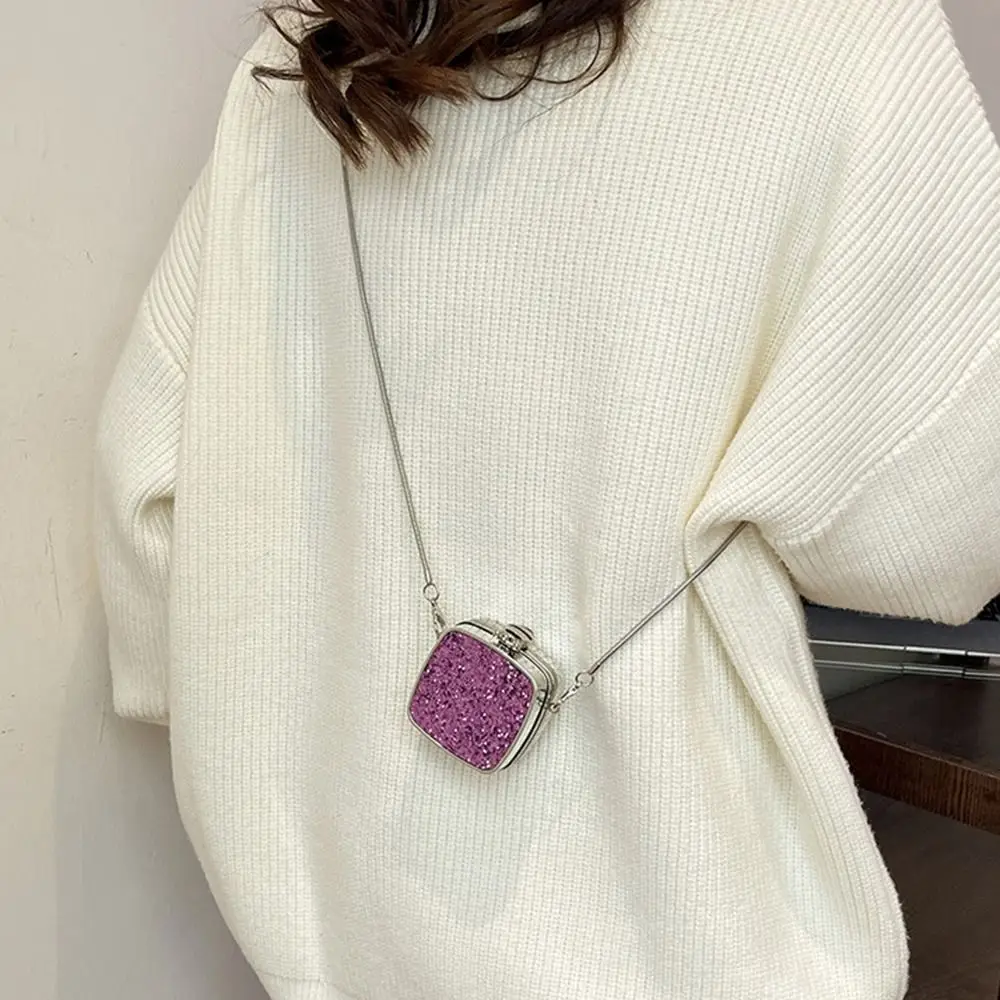 Универсальный роскошный кошелек с металлической цепочкой и помадой, элегантный зеркальный мини-клатч, блестящая легкая женская сумка для ювелирных изделий