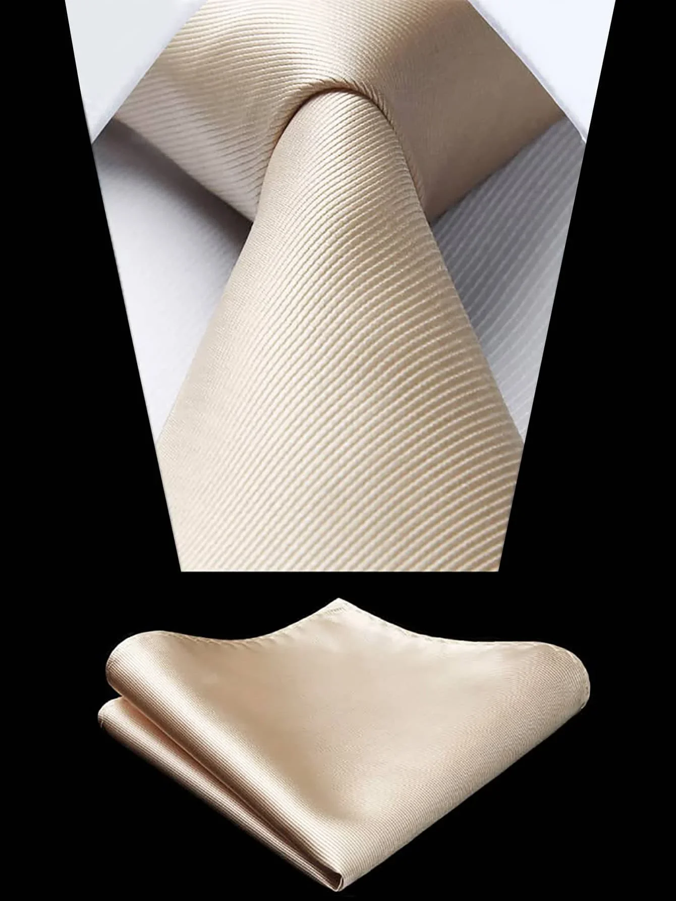 

Mens 8cm Cravat Necktie Set With Pocket Square For Wedding Party
