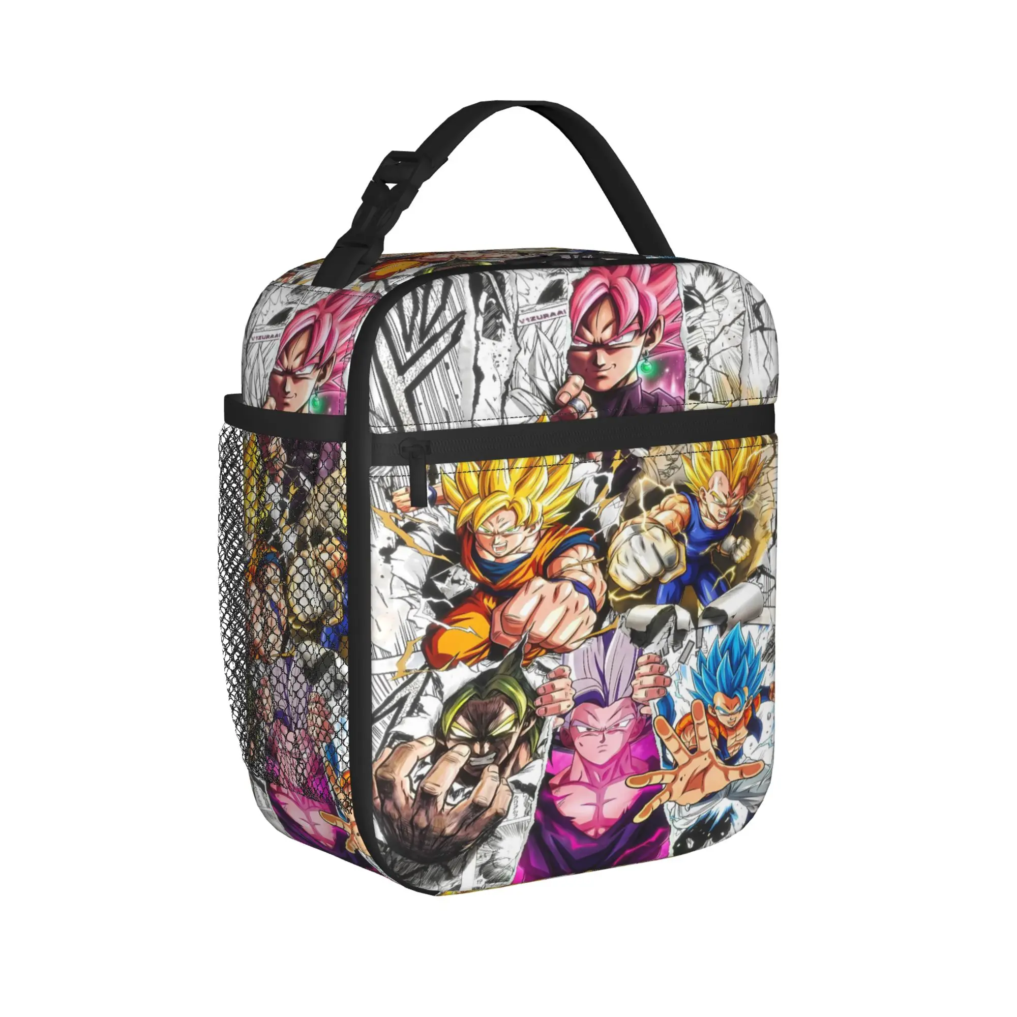 Dragons Ball Anime Song Goku Lunch Bag Picnic Portable Zipper Thermal Tote Handbags For Men Waterproof Cooler Bag Back To School