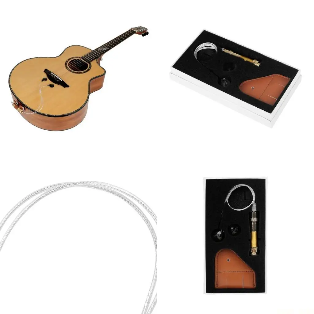 

U2JB Adhesive Piezo Pickup Transducer 2 in 1 Microphone Contact Endpin 6.35mm