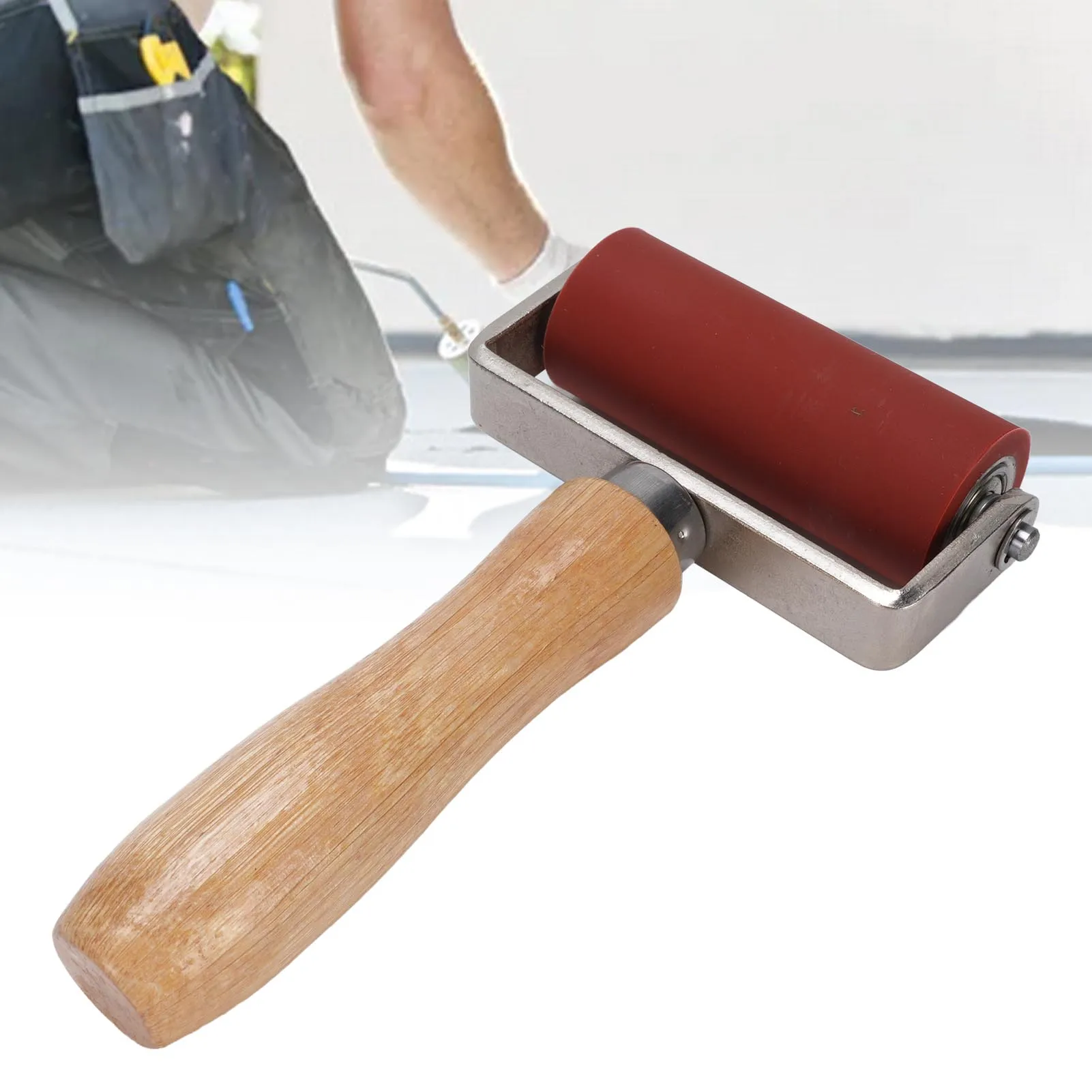 

260℃ High Temp Resisting Silicone Welding Seam Roller Versatile Usage Stable Flexible for Tarpaulin Membrane Hand Press Roller