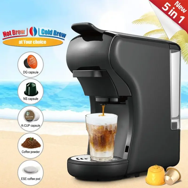 19Bar Coffee Machine 5 in 1 Coffee Maker Multiple Capsule Expresso Cafetera Dolce Milk Nexpresso Capsule Ground Coffee Pod 220v