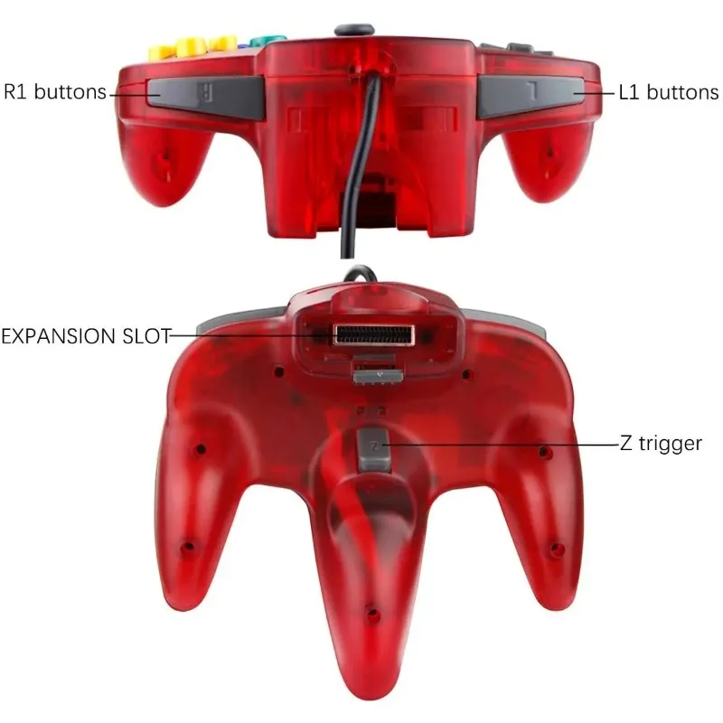 Con cable clásico para consola de mando N64/puerto USB para mando N64 Joystick para consola N64 controlador de mando con cable