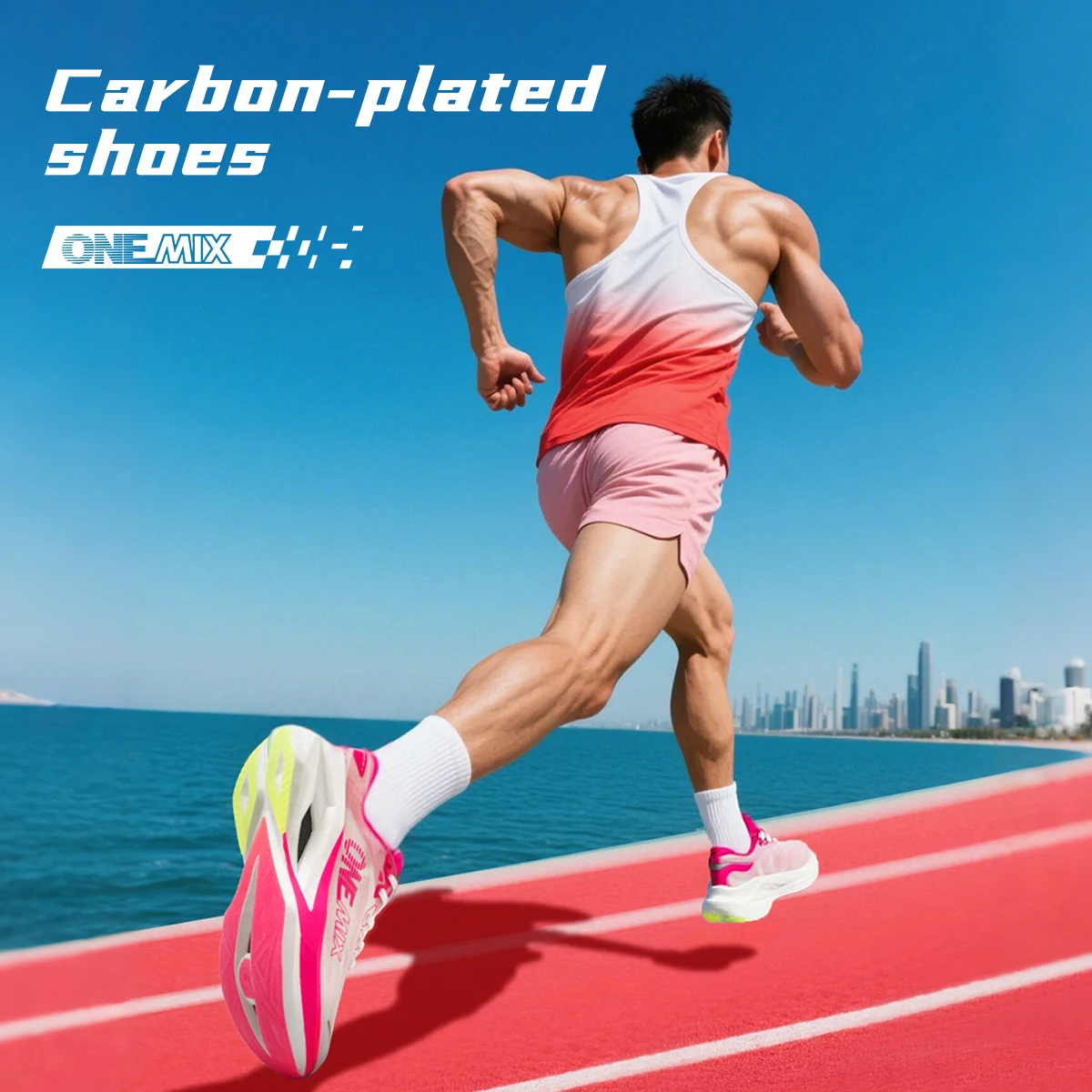 

ONEMIX 2025 Full Palm Carbon Board Plate Marathon Running Shoe pro Stable Support Shock-Absorbing Ultralight Bounce Sneakers