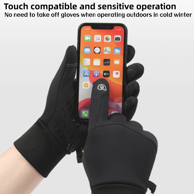 

Winter Warm Cycling Gloves For Men Women Touch Screen Waterproof Windproof Camping Driving Skiing Running Fishing Outdoor Sports
