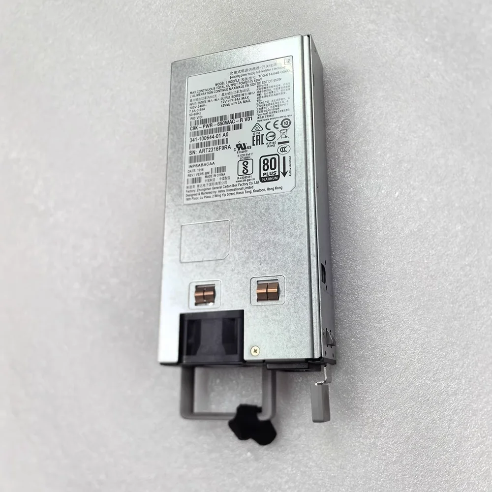 

1PCS For Cisco C9500 Series AC Power Supply C9K-PWR-650WAC-R 650W