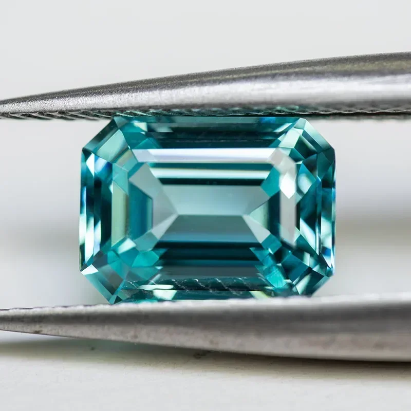 

Lab Grown Paraiba Emerald Cut VVS1 Gemstone Charms Beads for Jewelry Making Rings Pendant Bracelet Selectable AGL Certificate