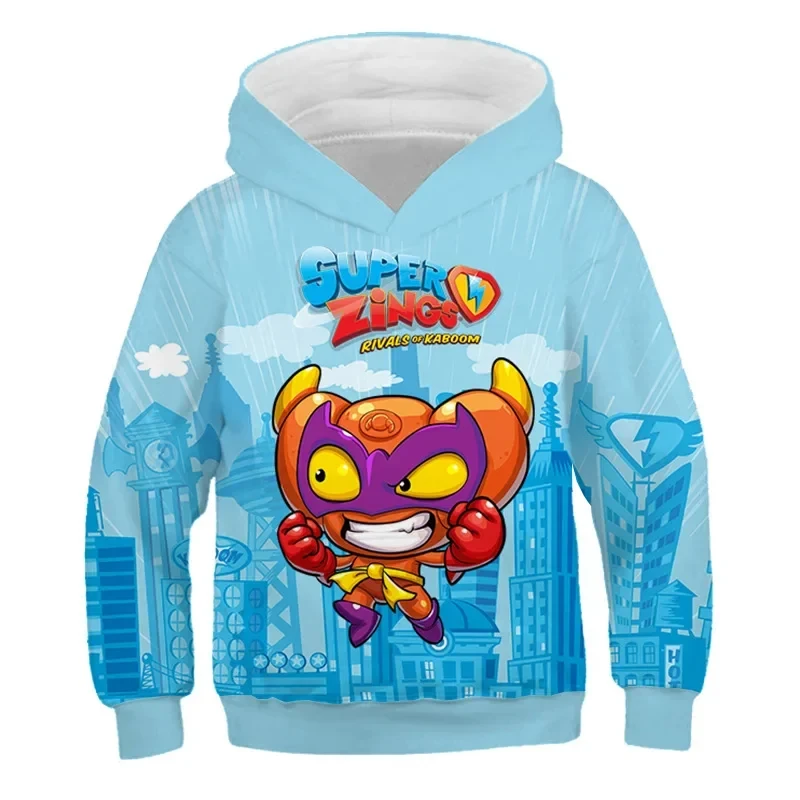 Game Superzings Kid Anime Pullover Spring Autumn Boys Girls Hoodies Super Zings Serie 4 Baby Fashion Sweatshirt Children Clothes