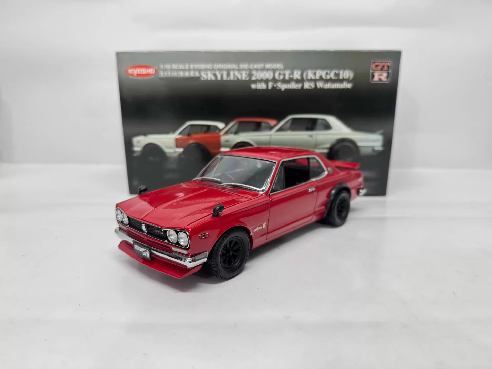 

Kyosho 1:18 skyline 2000 KPGC10 Red JDM Simulation Limited Edition Alloy Metal Static Car Model Toy Gift