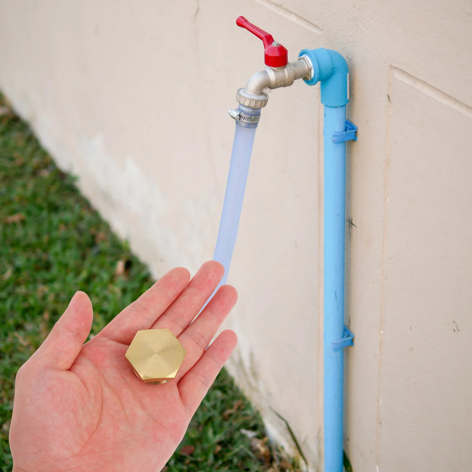 

Garden Hose End Cap 3 4 Inch Brass Male Connector Leakproof Garden Hose Repair Fittings Stopper Cap Plug Water Connection