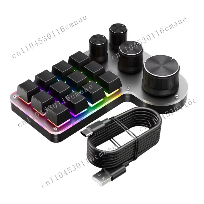 12 Keys 4 Knobs 16 Keys 3 Knobs Programming Keyboard Wired BT 2.4GHz Wireless RGB Keyboard