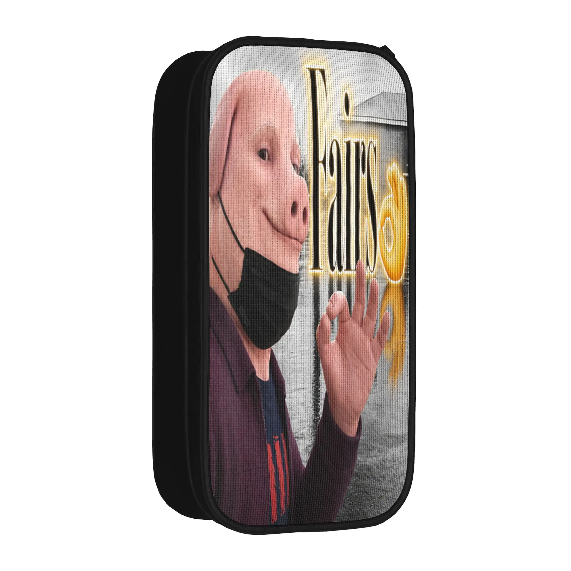 Funny John Pork Fairs Parody YBG Meme Pencil Case  School Pencil Cases Double Layer Students Pencil Pouch School Stationery