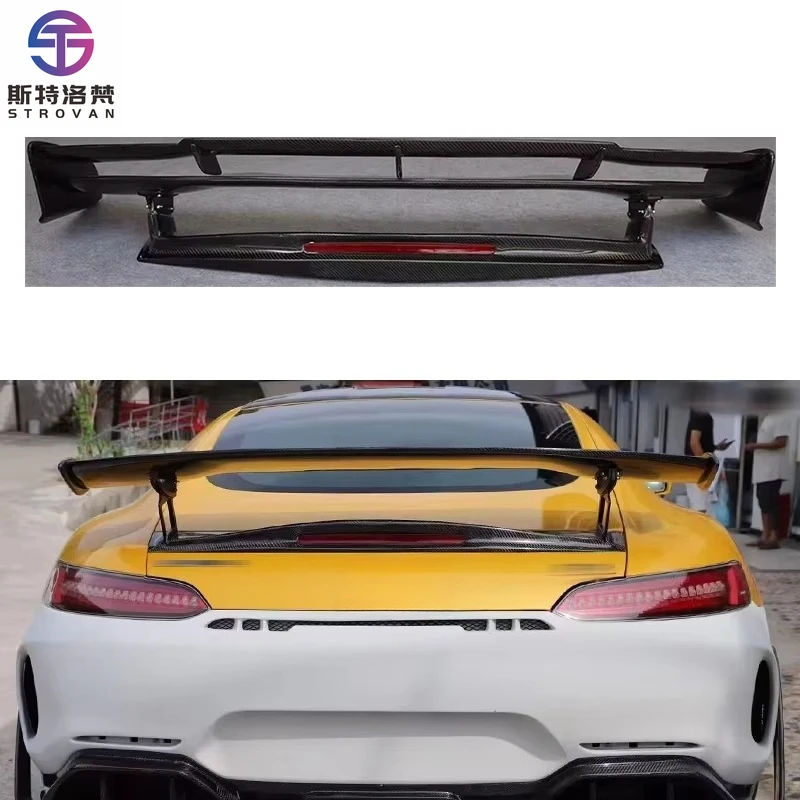 

STLF CLRAK Car Upgrade Carbon Fiber Tail Decorative Panel New Condition Fit for 2015-2023 GT GTS GTR Pro Style Wet Carbon Fi