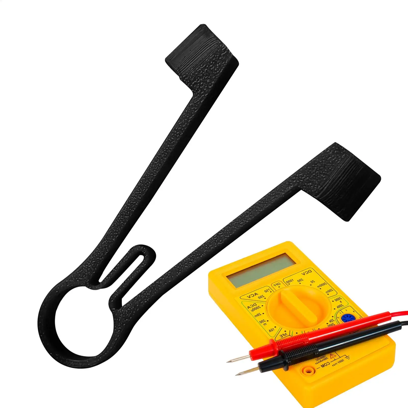 Multimeter Probe Holder Test Meter Probes Clamping Tool ABS Electrical Testing Power Supplies Ergonomic Repairing Tool