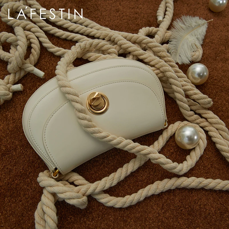 

LA FESTIN Original New Crossbody Shoulder Bag Autumn Winter Bag Luxury Retro Square Bag Handbag for Women Saddle Bag
