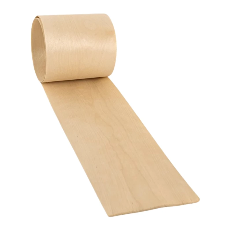 

18cm*250cm Natural Birch Veneer, 0.4mm Thick Veneer for Furniture Renovation, American White Birch Veneer