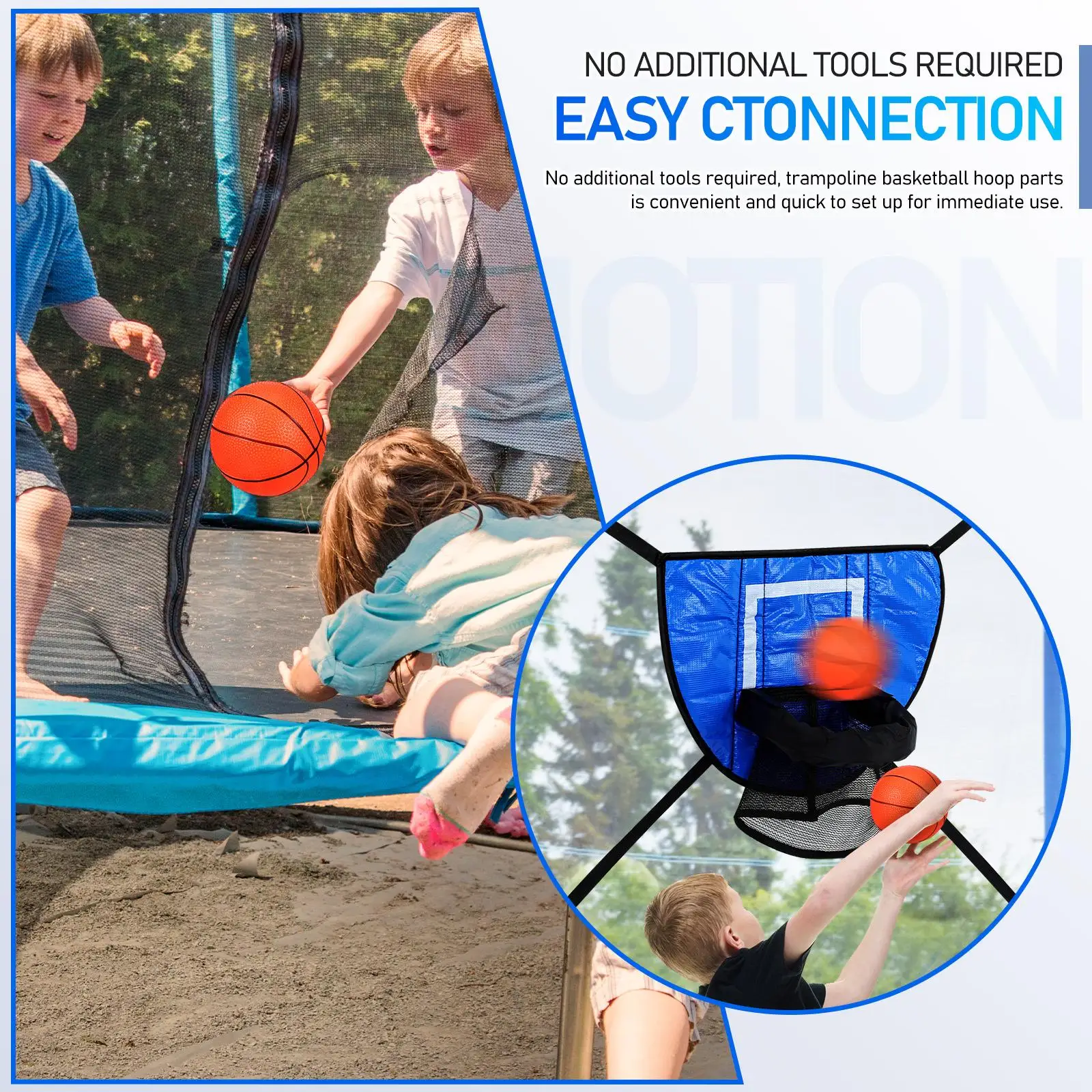 Mini Trampolin Basketballkorb PVC Indoor Spiel Kinder Spielzeug Set Platzsparendes Design Starkes Material Trampolin Spielzeug Basketballnetz