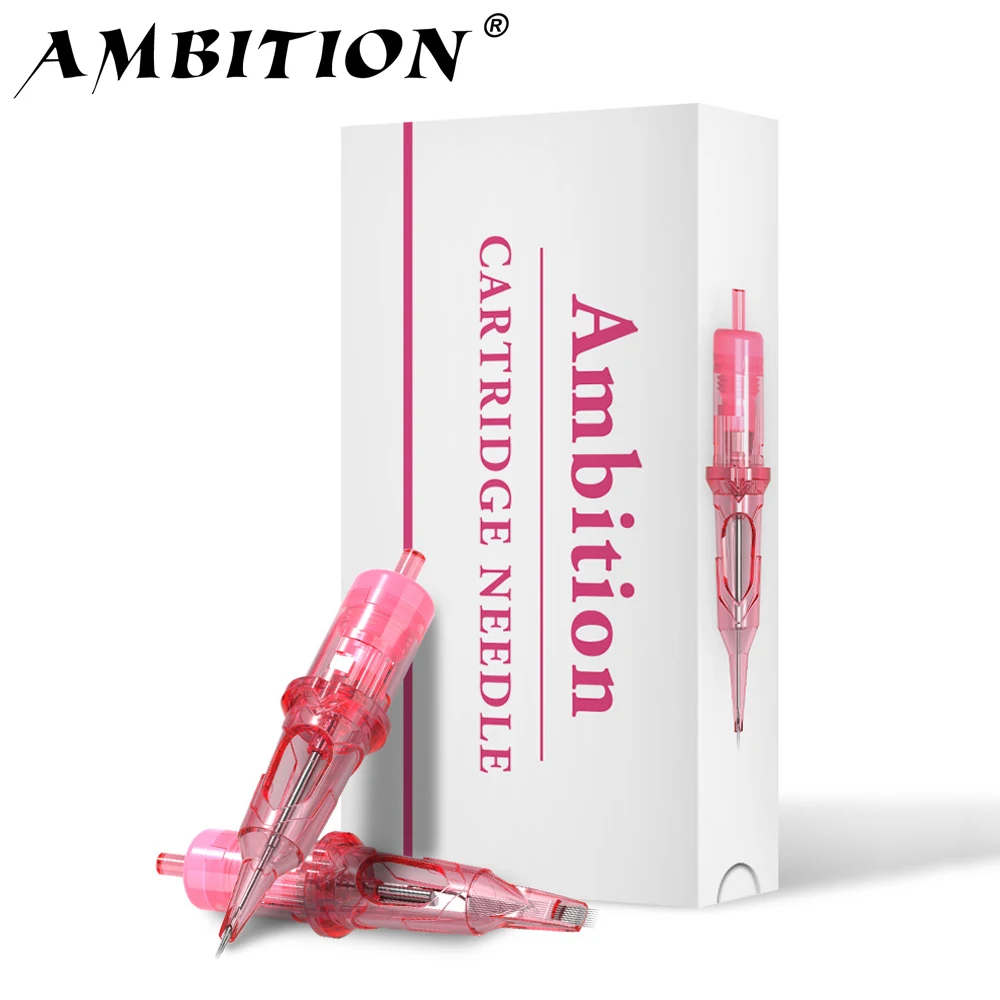 Ambition Tattoo Cartridge Mix Needle 20pcs 0.3mm 0.35mm Round Liner Disposable for Wireless Rotary Pen Tattoo Supply 1RL 3RL 5RM