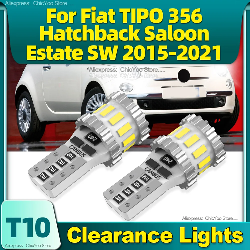 

Clearance Lights 6000K White W5W T10 LED Canbus Bulb For Fiat TIPO 356 Hatchback Saloon SW 2015 2016 2017 2018 2019 2020 2021