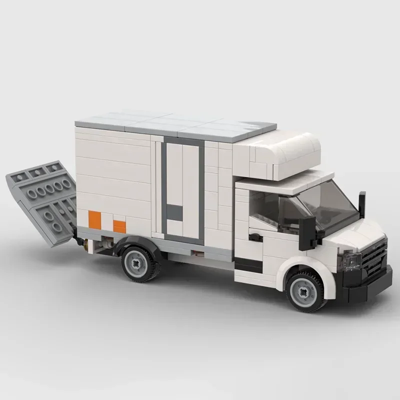 Moc Building Bricks Urban Refit Refrigerated Van Model Technology Modular Blocks Gift Christmas Car Toy DIY Sets Assembly