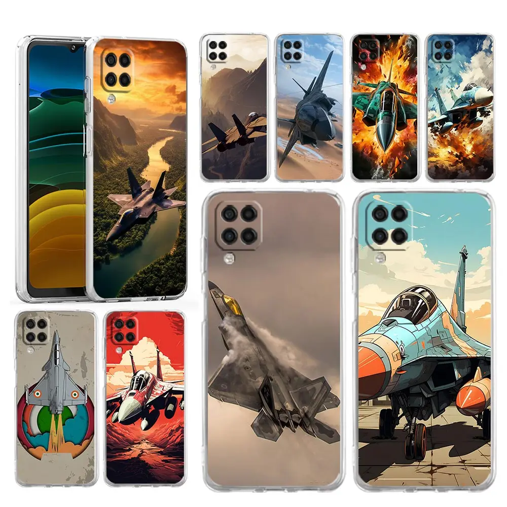 Coque de téléphone pour Samsung Galaxy, Avions de chasse, Couverture, A13, A15, A25, A51, A71, A21S, A11, A12, A31, A52, A41, A23, A53, A73, A32, 5G, A03S, A05S