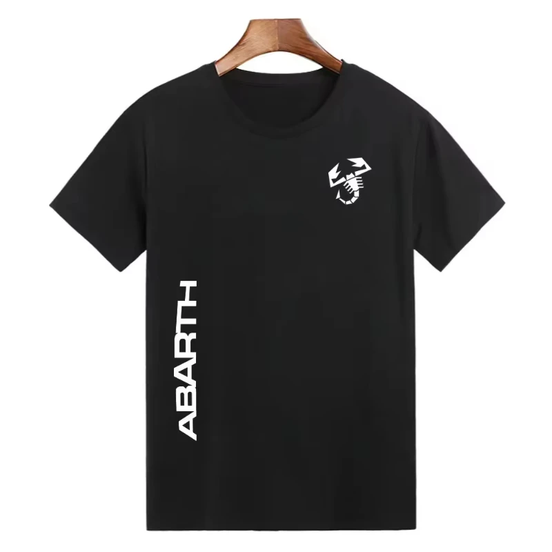 

2025 New ABARTH Scorpion Logo T-Shirt Men Women Luxury Cotton Short Sleeve Lightweight High-End Casual Streetwear Fashion Tee