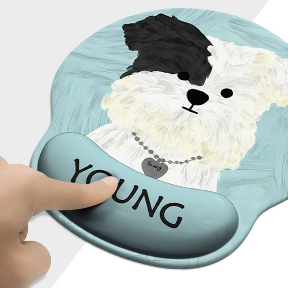 Tappetino per mouse simpatico cucciolo Tappetino per mouse antiscivolo in gomma naturale Lockedge Cartoon Dog Office Home Computer portatile Tappetino per mouse portatile piccolo