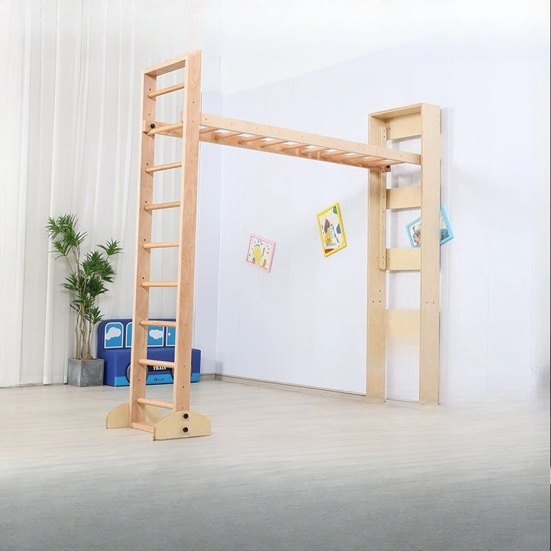 

Wooden rib frame Indoor gymnasium Fitness exercise Solid wood rib wood mortise and tenon frame Children's adult climbing frame