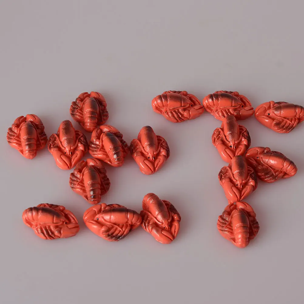 

3 pcs Seafood Resin Ornament Desktop Decor Crab Lobster Conch Statues Mini Sculpture Gift for Home Office Marine Animal Figurine