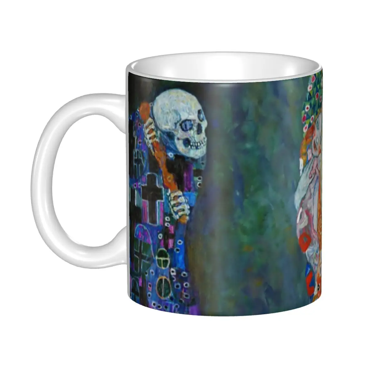 Personalized Gustav Klimt Mugs Custom The Kiss Coffee Ceramic Mug Creative Gift Men Women Outdoor Work Camping Cups And Mugs