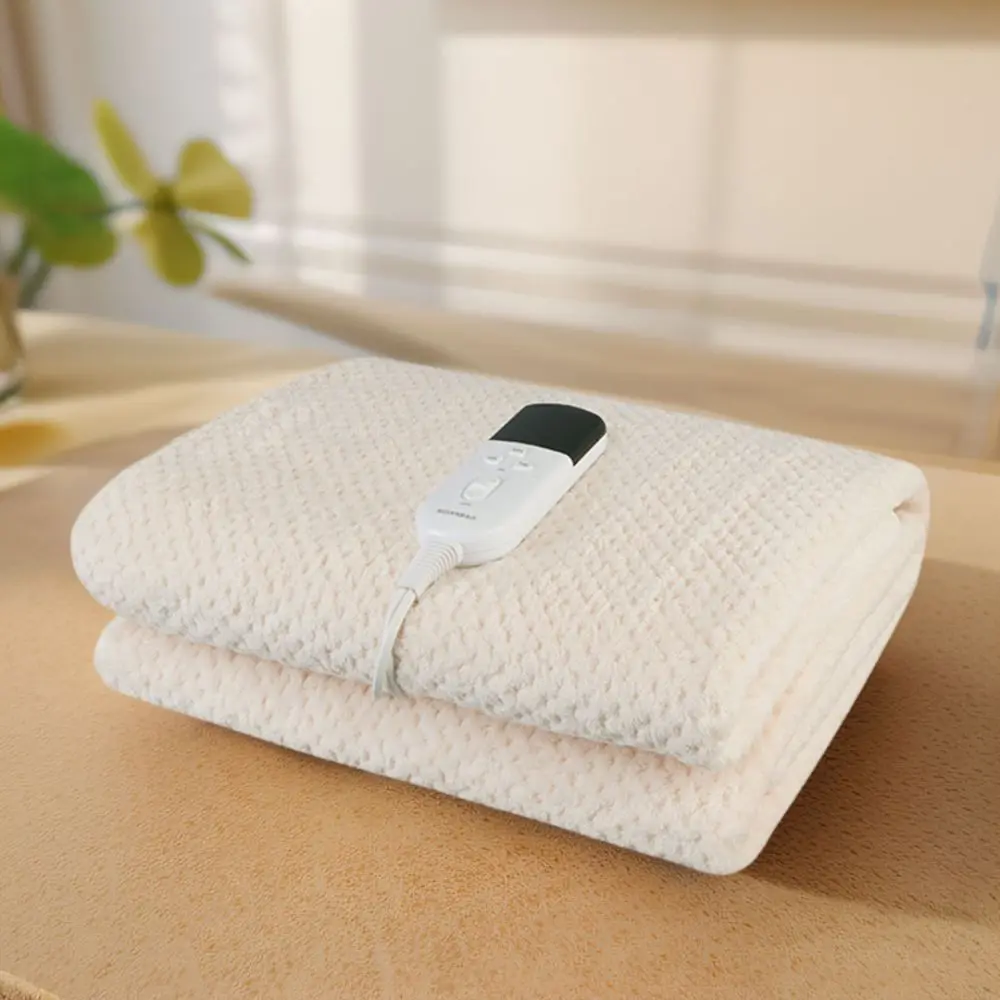 RUIANBAO Heated Blanket Throw 2-Layer Flannel Electric Blanket Timer Heated Pad 220V 150*80cm Thermal Mattress Heated Bed Warmer