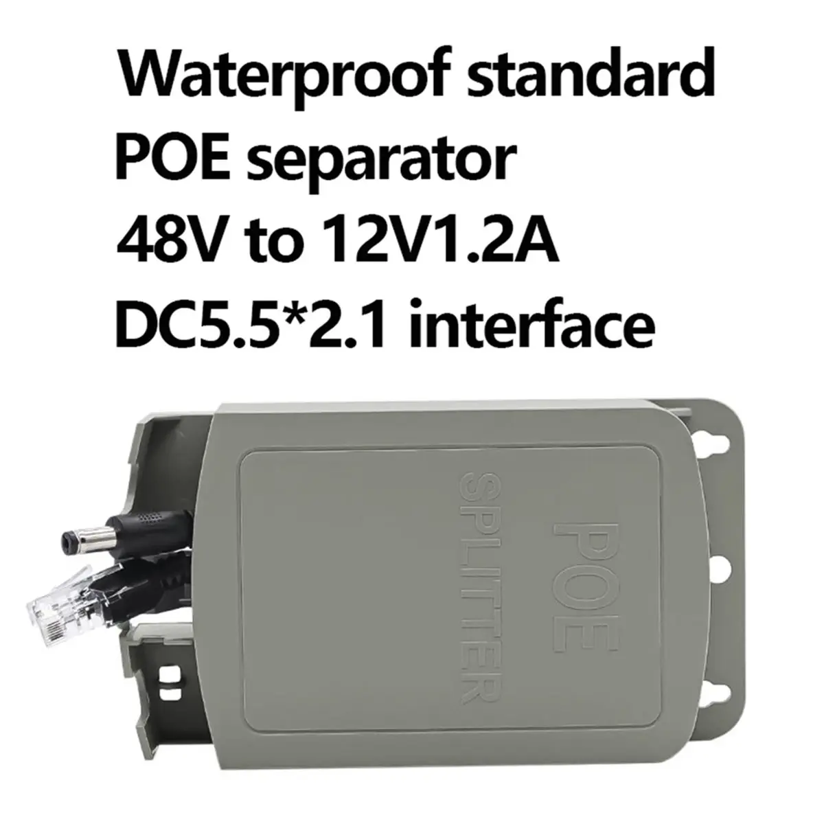 【MUST-HAVE LIST】 Waterproof POE Splitter IP67 48V to 12V 1.2A IEEE 802.3af/At Adapter for Outdoor IP Camera CCTV Security System