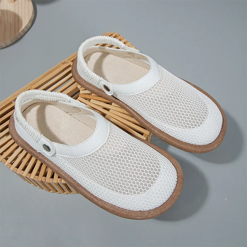 Breathable Mesh Women Sandals Platform Flats Shoes Summer Sport Walking Sneakers 2024 Casual Slippers New Trend Mujer Slides