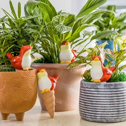 4Pcs Ceramics Bird Shape Watering Tool Auto Plants Drip Irrigation System Indoor Garden Self Watering Feeder Watering Device