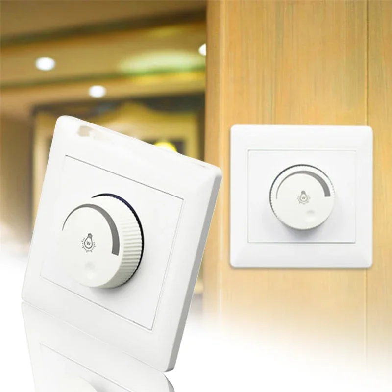 1Pcs Dimmable LED Light Dimmer Switch with Screws Brightness Adjustable Control 220~250V Home Decor Accessories