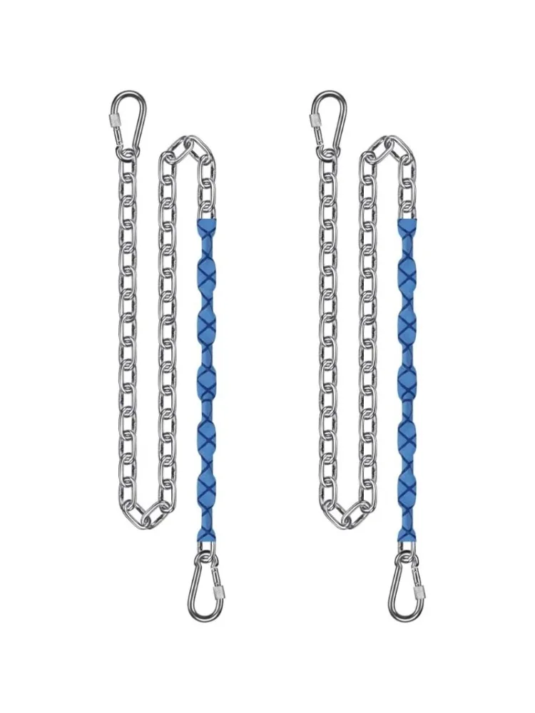 

2 шт. цепи для качелей из нержавеющей стали 304 с 4 быстросъемными застежками, сверхпрочный комплект для подвешивания уличных качелей