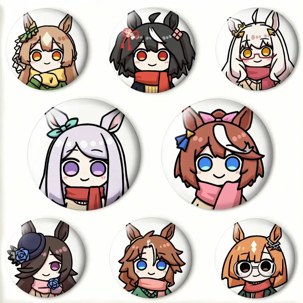 

U-UmaMusume Laser Badge Applicable For Backpack Clothes Hats Decor Creative Accessories