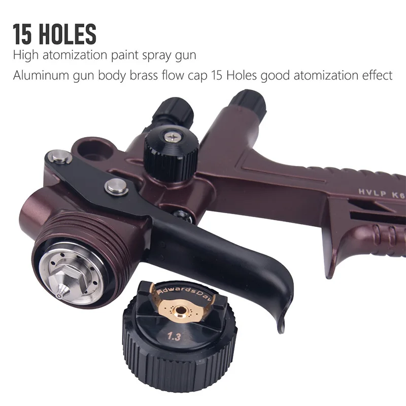 

K6000 Automotive Topcoat Spray Gun Gravity-Type Low-Pressure High-Atomization Manual Sheet Metal Furniture Paint Spraying Tool