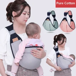 Baby Carrier Waist Newborn Luxury Baby Sling Wrap Dual Use Infant  Baby Carrier Strap Cotton Mesh Breastfeeding Carriers 0-36M