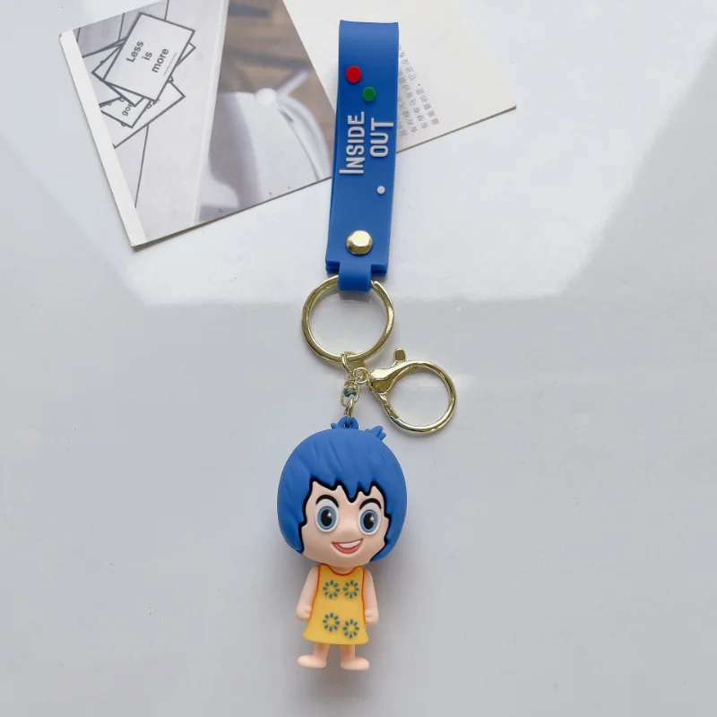 Movie Inside Out Cute Exquisite Keychain Knapsack Decorate Creative Soft Glue Doll Model Ornaments Small Pendant Holiday Gifts