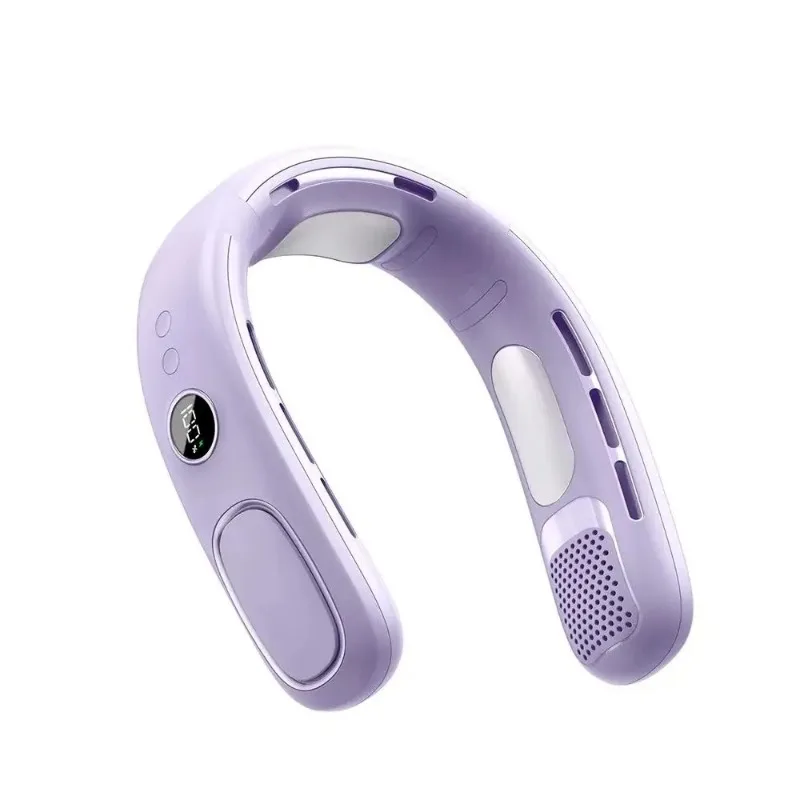 

Customizable Wearable Neck Fan with Semiconductor Cooling 5-Speed Bladeless Airflow USB Rechargeable Portable For Outdoor Travel