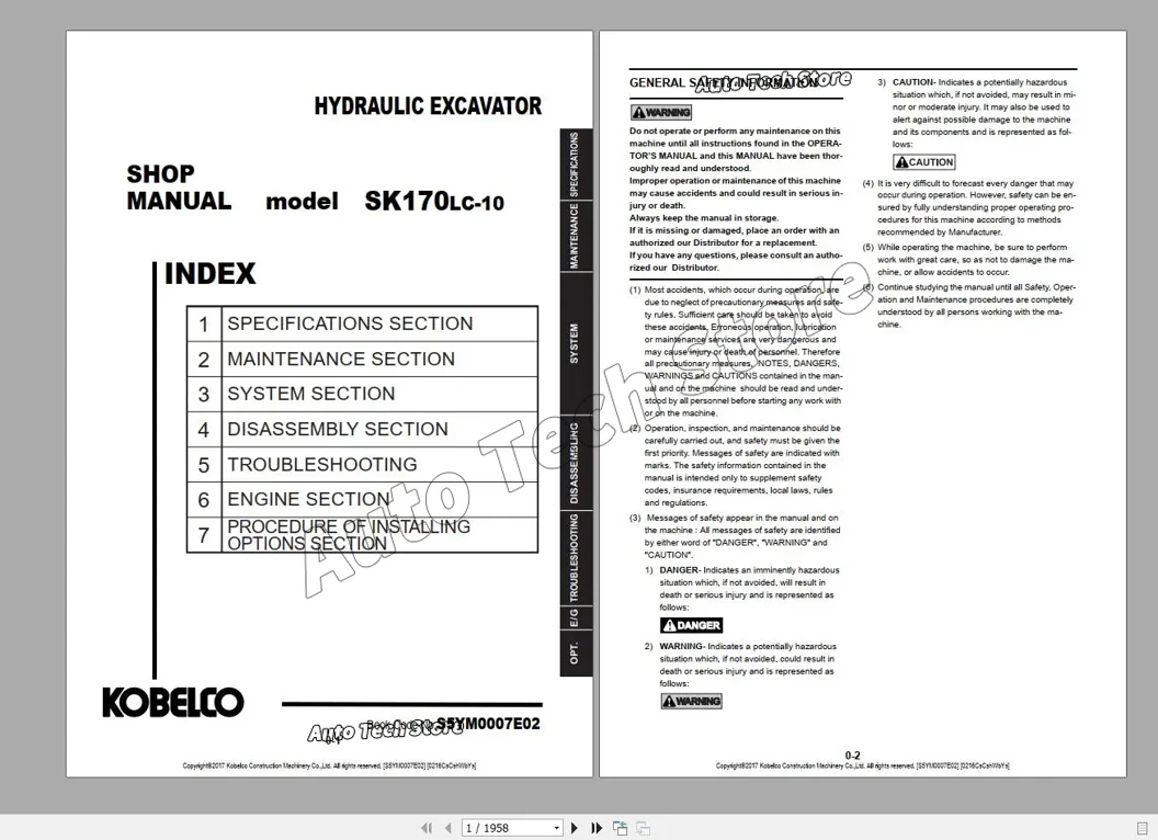 Instrukcja obsługi maszyn ciężkiej kobelco 6.17 GB PDF DVD4, aktualizacja 2021, podręcznik warsztatowy