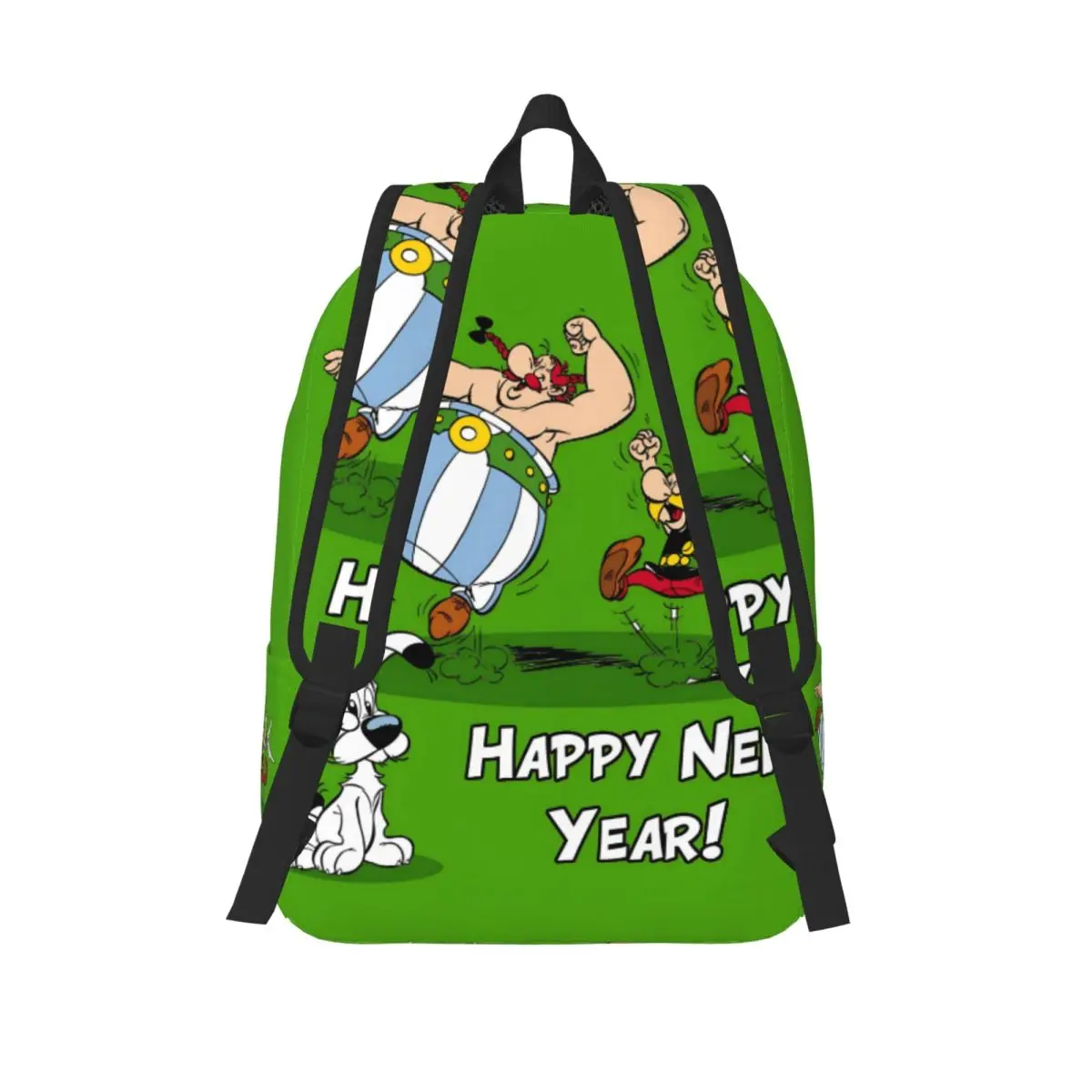 مخصص أستريكس وأوبليكس Dogmatix السفر حقيبة من القماش حقيبة الكمبيوتر المدرسية سنة جديدة سعيدة كلية الطالب Daypack أكياس