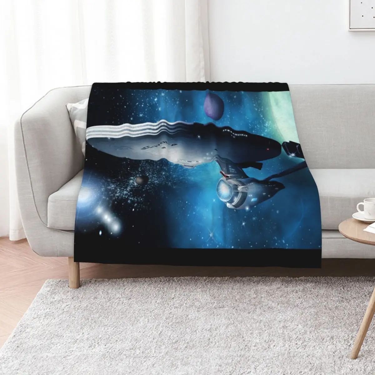 Enterprise A - Where Silence Has Lease Throw Blanket For Sofa Thin Travel Vintage Flannel Fabric Sofa Throw Camping Blankets