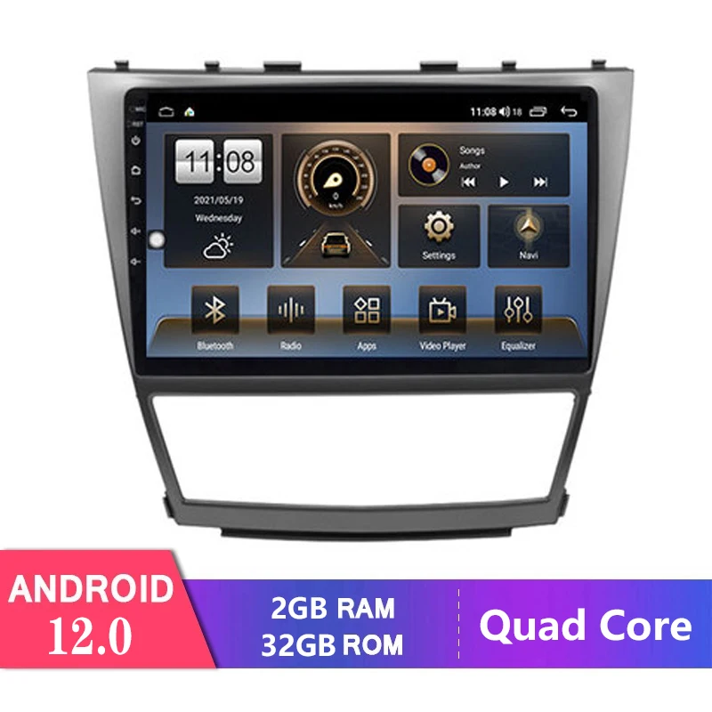 

2G+32G Quad 1024*600 Android 12.0 Car Radio For Toyota Camry 40 2006-2011 Multimedia Video Player Stereo Navigation GPS no DVD