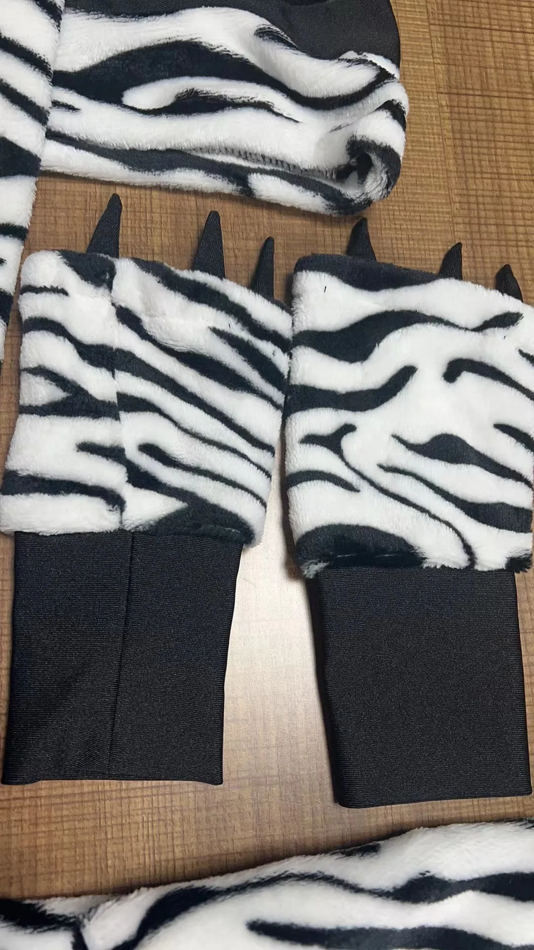 زي حيوان وحش قطيفة فاخر للنساء للبالغين، أزياء فتاة النمر المخططة ذات الفراء، مجموعة أزياء تنكرية للعبة