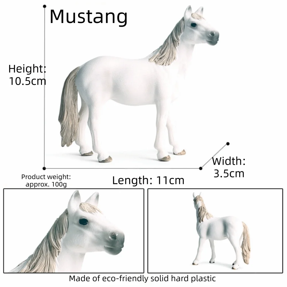 

New PVC Miniature Horse Appaloosa Hannover Animal Model Quarter Horse Arabian Horse Action Figures Gift Collection