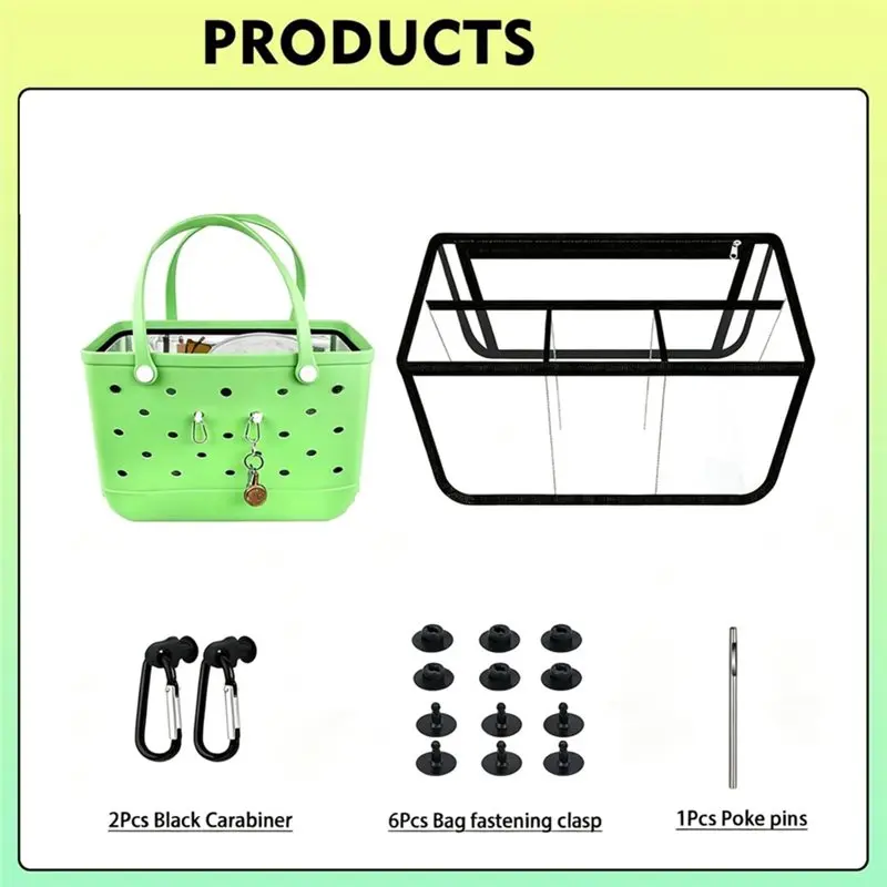 Fine Workmanship Zipper Insert Divider Pouch, Waterproof For Bogg Bag, Clear Beach Bag Organizer Inserts, For Bags